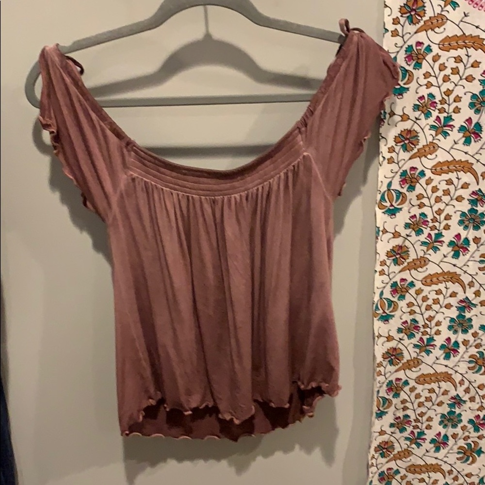 Purple off the shoulder top